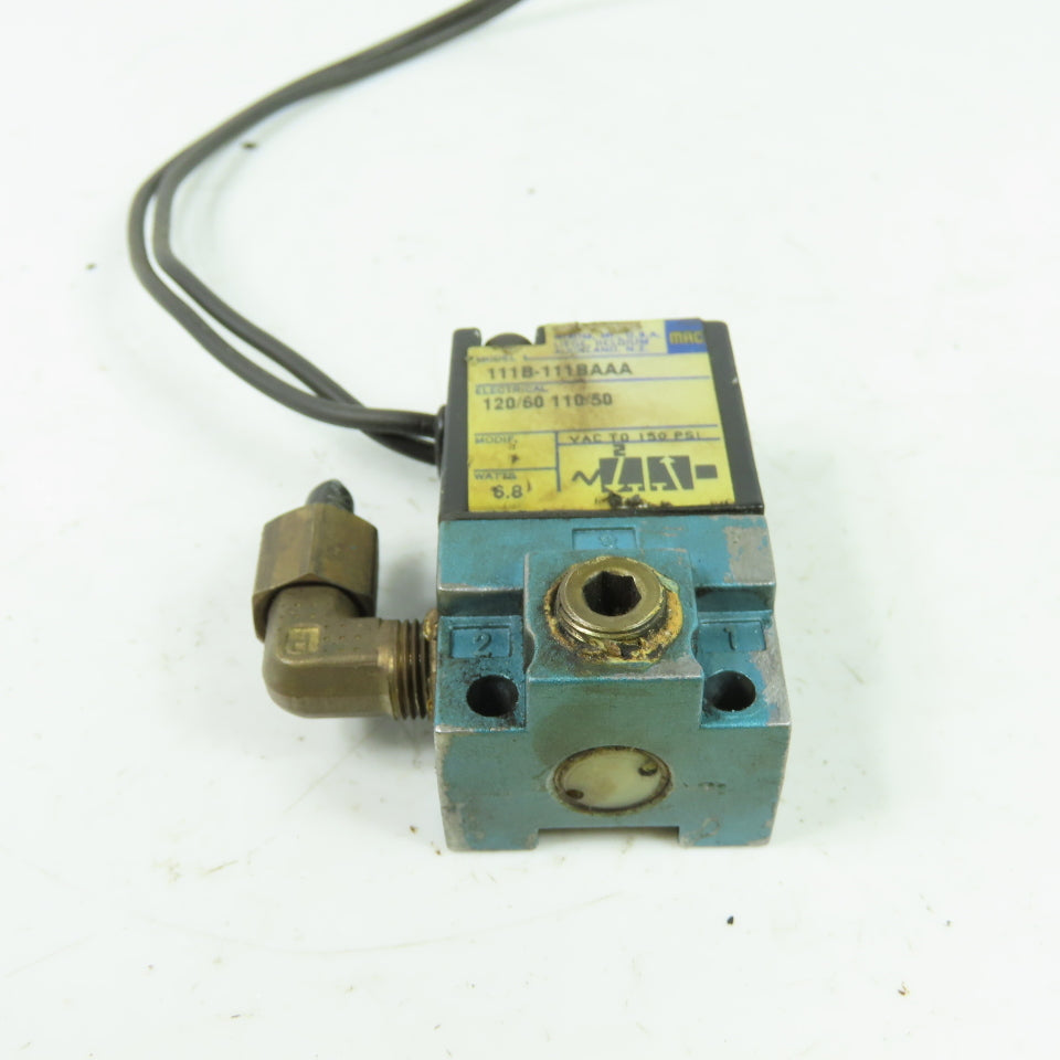 Mac 111B-111BAAA Solenoid Valve 120V 50/60Hz 150PSI 6.8W 1/8" NPT
