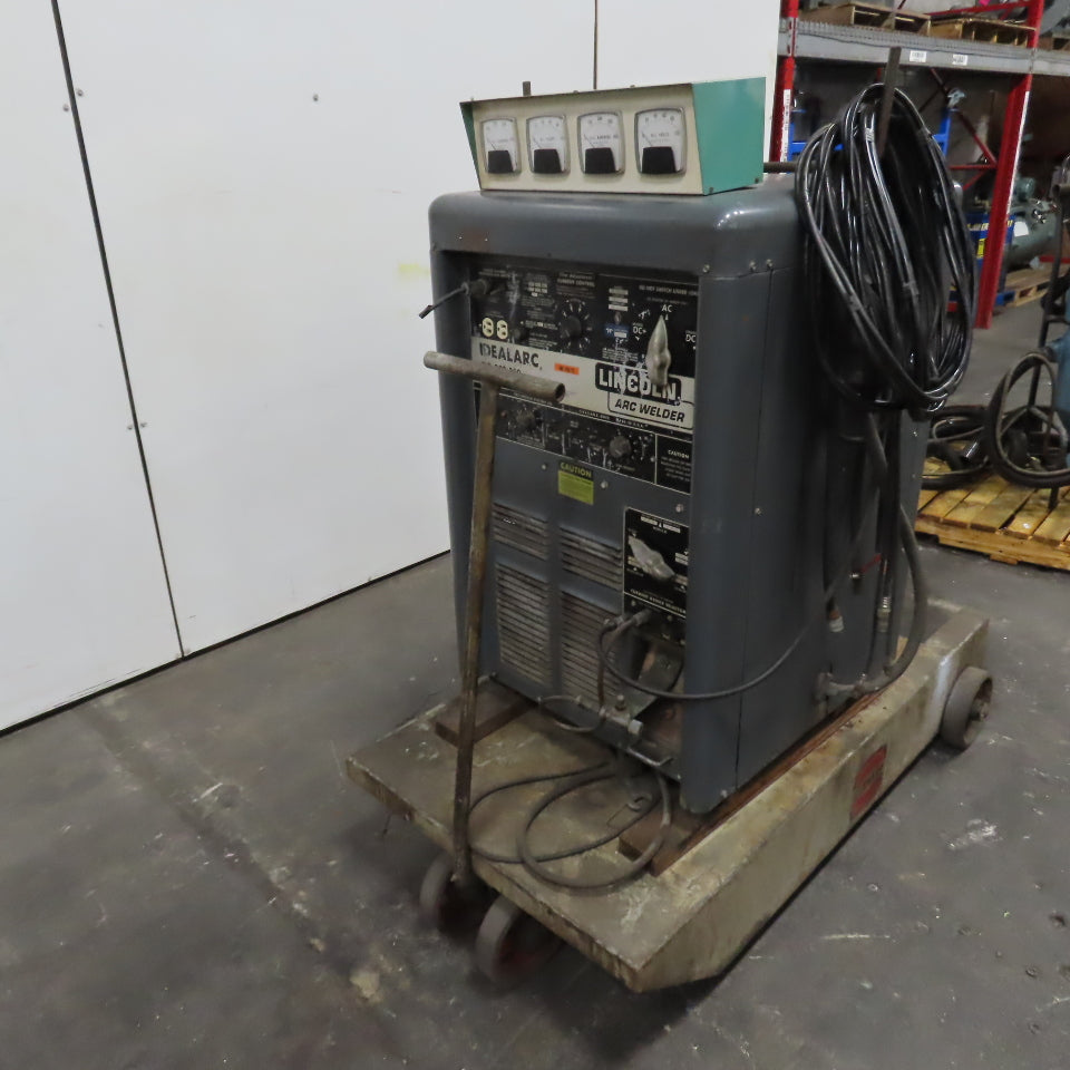 Lincoln TIG-300/300 AC/DC Arc Welder 208-230/460V 1PH 300A W/ Cooler & Cart