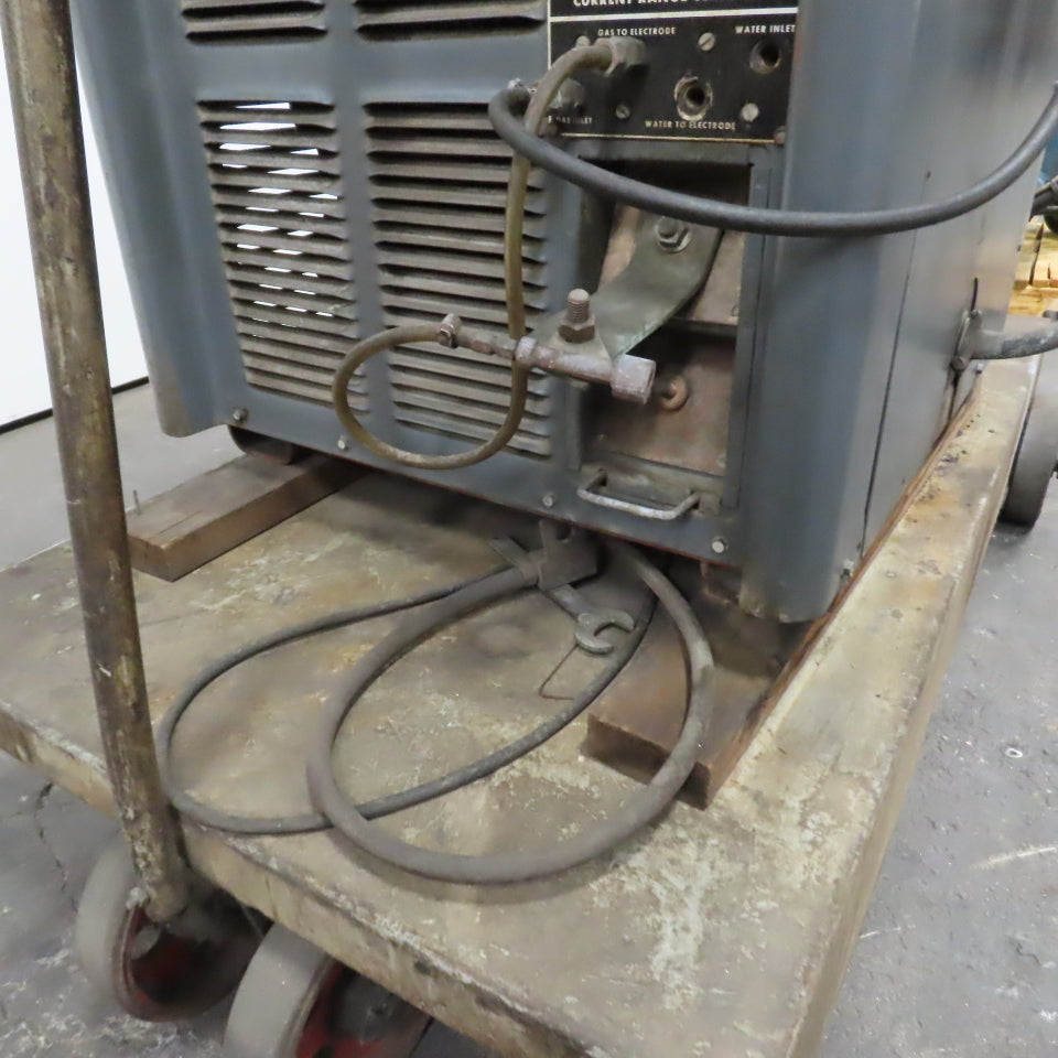 Lincoln TIG-300/300 AC/DC Arc Welder 208-230/460V 1PH 300A W/ Cooler & Cart