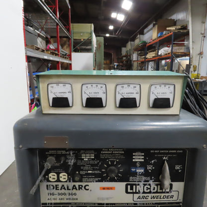 Lincoln TIG-300/300 AC/DC Arc Welder 208-230/460V 1PH 300A W/ Cooler & Cart