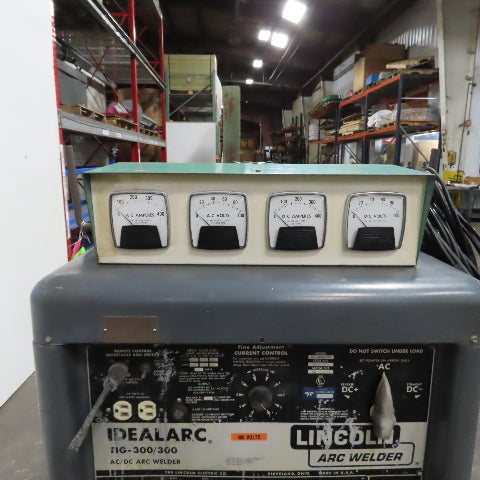 Lincoln TIG-300/300 AC/DC Arc Welder 208-230/460V 1PH 300A W/ Cooler & Cart