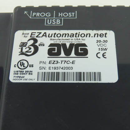 EZ Automation EZ3-T7C-E TFT HMI Display & PLC Combo 20-30VDC 15W