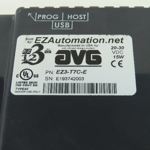 EZ Automation EZ3-T7C-E TFT HMI Display & PLC Combo 20-30VDC 15W
