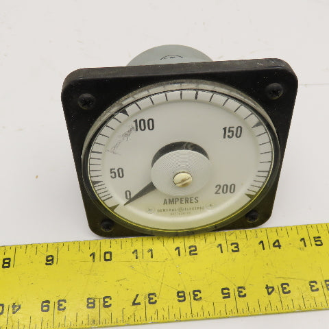General Electric 50-103131LSRL2 0-200AC Amp Panel Meter Ammeter