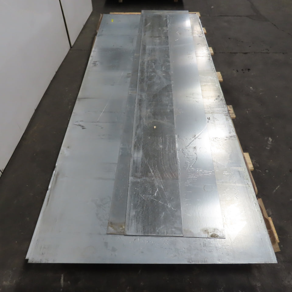 12 Gauge Galvanized Sheet Metal 120"x48" (4'x10') Lot Of 5 Full Pieces & 2 Misc.