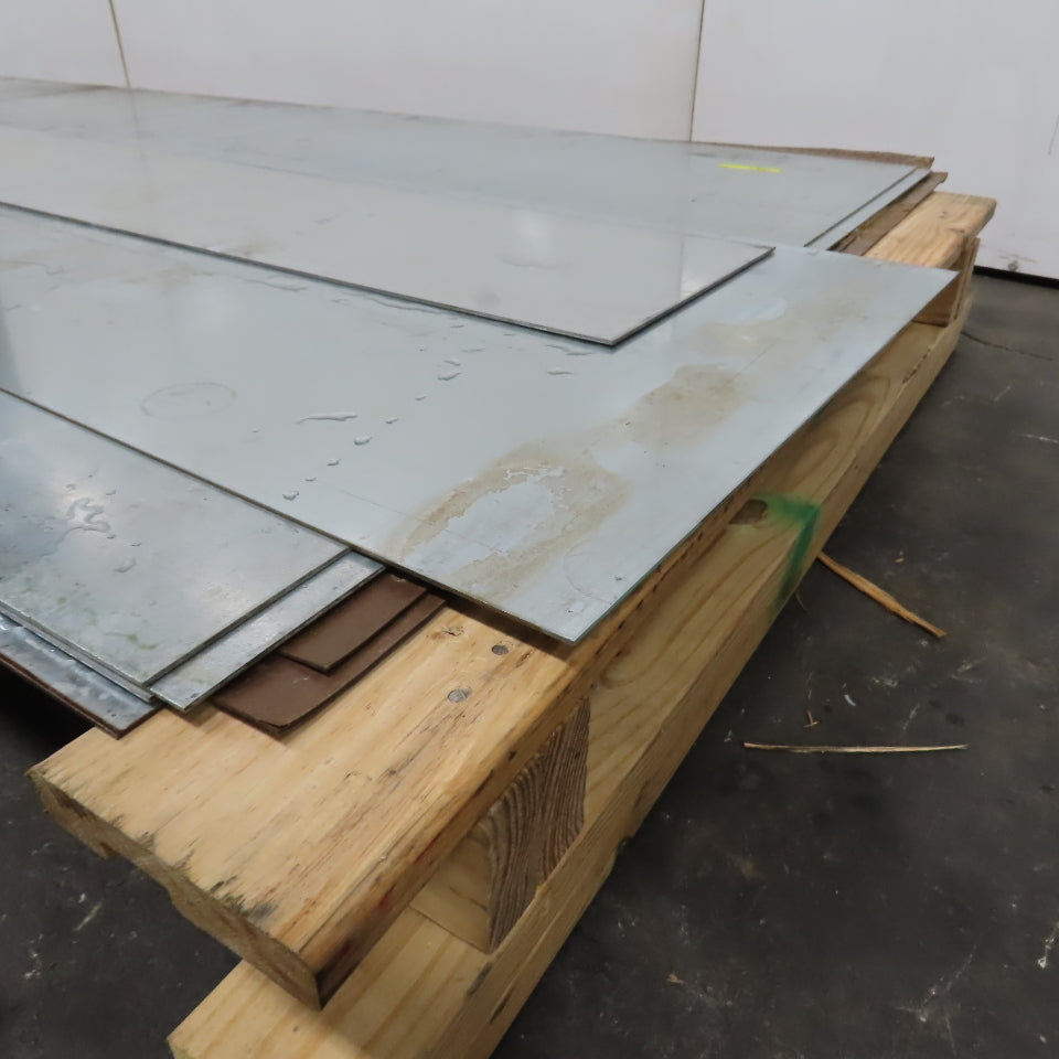 12 Gauge Galvanized Sheet Metal 120"x48" (4'x10') Lot Of 5 Full Pieces & 2 Misc.