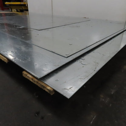 14 Gauge Galvanized Sheet Metal 60" x 96" (5'x8') Lot Of 3 Full Pieces & 2 Misc.