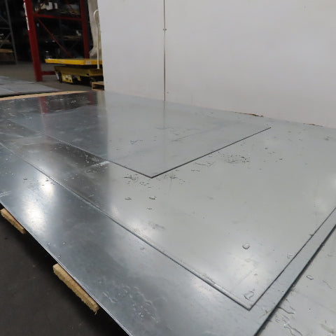 14 Gauge Galvanized Sheet Metal 60" x 96" (5'x8') Lot Of 3 Full Pieces & 2 Misc.