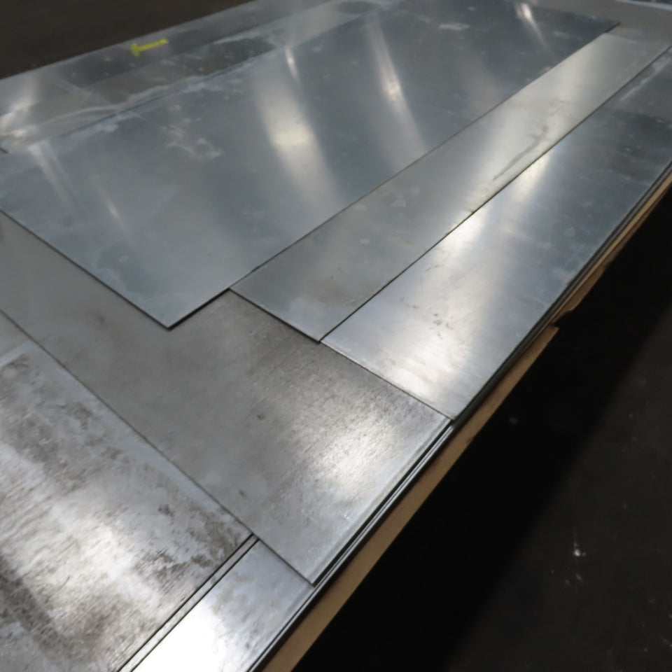 18 Gauge Galvanized Sheet Metal 120"x48" (10'x4') Lot Of 6 Full Pieces & 5 Misc.