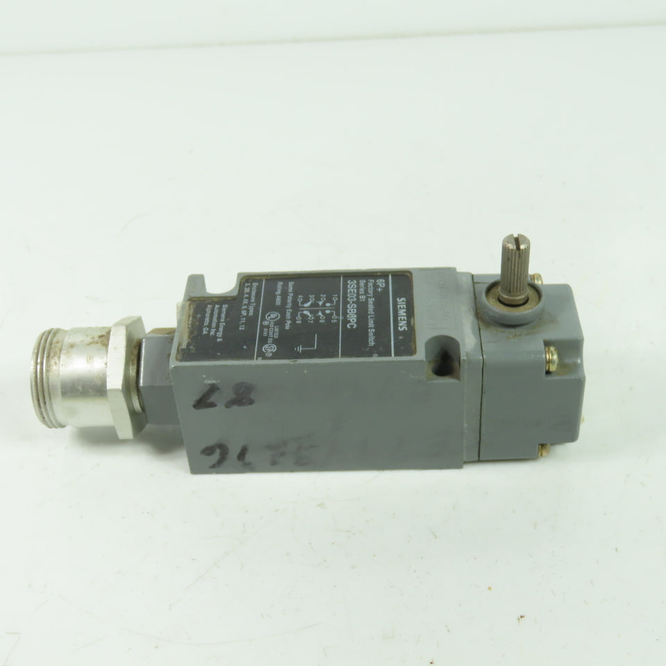 Siemens 3SE03-SB6PC Limit Switch Series B1 Rating A600