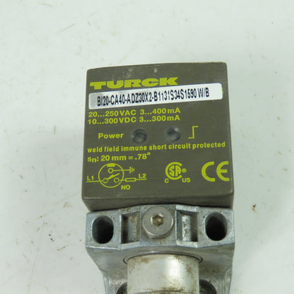 Turck BI20-CA40-ADZ30X2-B1131S34S1590W/B Inductive Proximity Switch Sensor 3-Pin