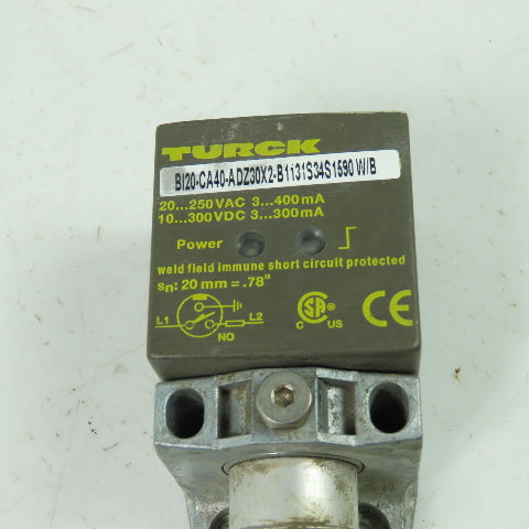 Turck BI20-CA40-ADZ30X2-B1131S34S1590W/B Inductive Proximity Switch Sensor 3-Pin
