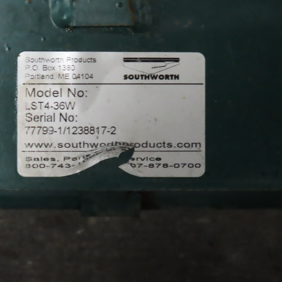 Southworth LST4-36W 4000LB 96" x 36" Rotating Tandem Scissor Lift Table 115V 1PH