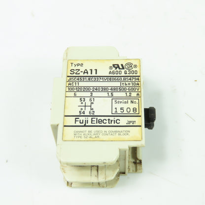 Fuji SZ-A11 Auxiliary Contact Block 600V 10A Lot Of 5