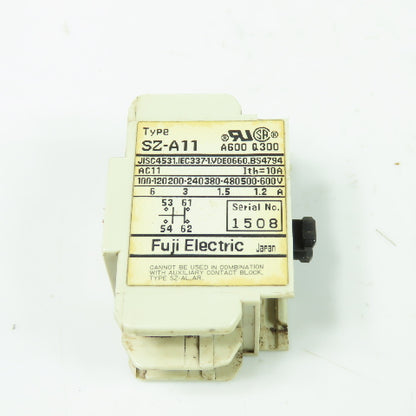 Fuji SZ-A11 Auxiliary Contact Block 600V 10A Lot Of 5