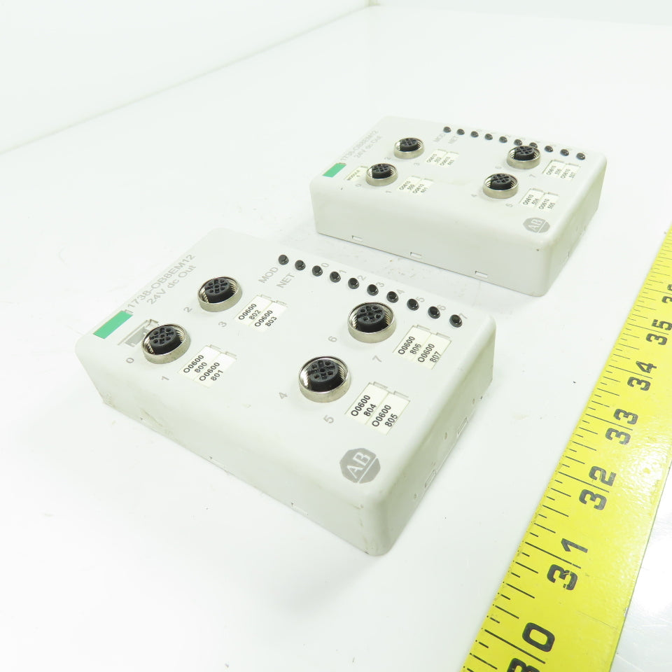 Allen Bradley 1738-OB8EM12 SerA Output Module 24VDC 1A/24VA Out Lot Of 2
