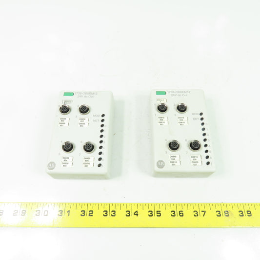 Allen Bradley 1738-OB8EM12 SerA Output Module 24VDC 1A/24VA Out Lot Of 2