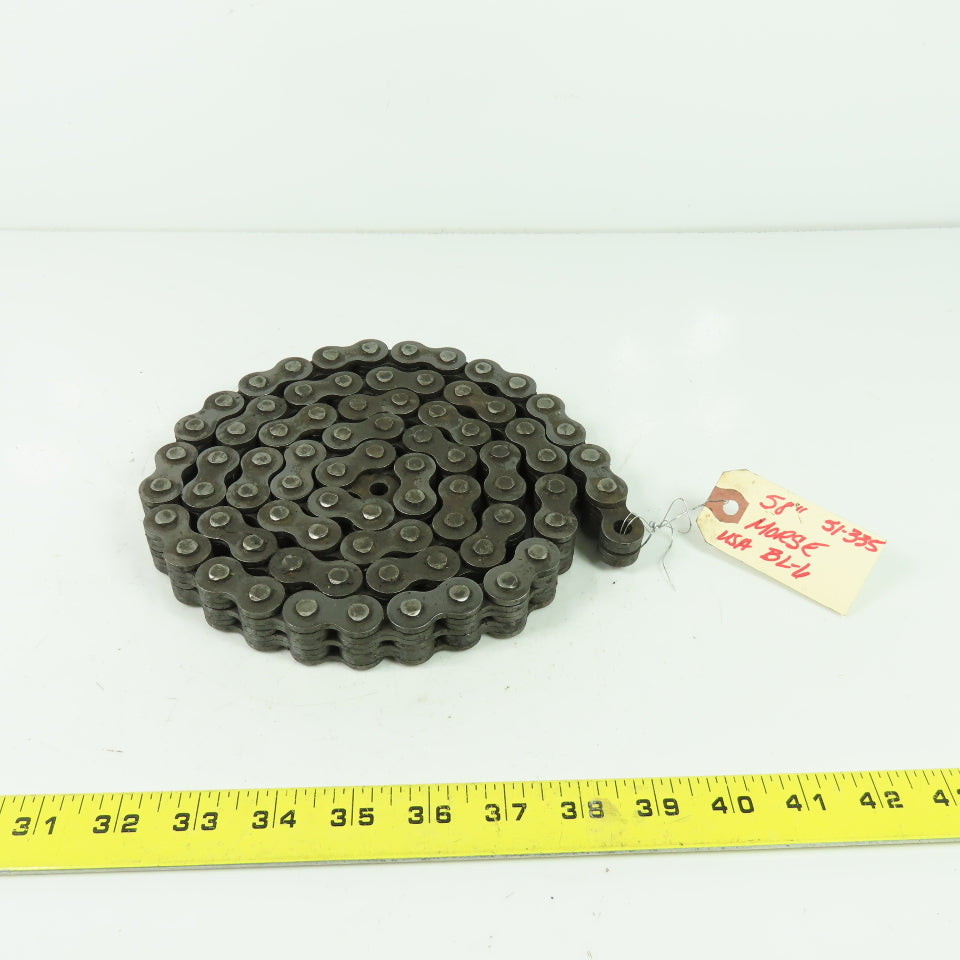 Morse BL-6 Steel Leaf Chain 3x4 Lacing 3/4" Pitch 58" OAL