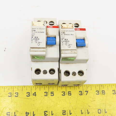 ABB F362 25A 2 Pole Circuit Breaker 230V Lot Of 2