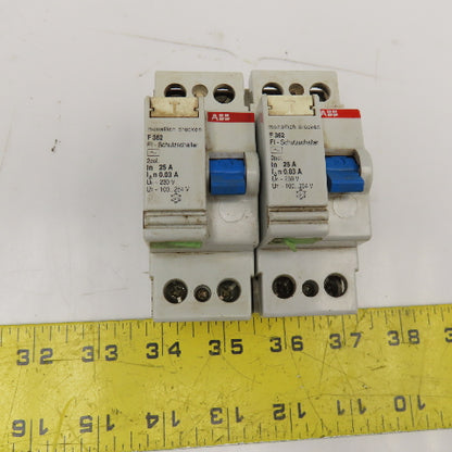 ABB F362 25A 2 Pole Circuit Breaker 230V Lot Of 2