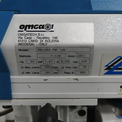 Omga RN.450 FM 12" Radial Arm Saw 1.47kW 230V Single Phase 32x31" Table 1Ph