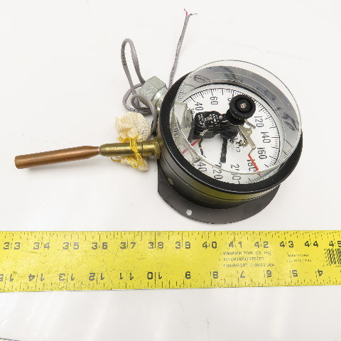 Weksler 423EJ 30-240°F Gas Actuated Thermometer Direct Mount 4" Dial