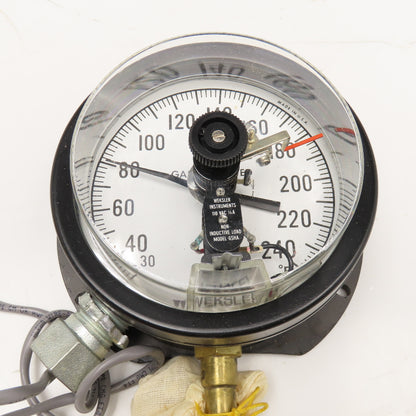 Weksler 423EJ 30-240°F Gas Actuated Thermometer Direct Mount 4" Dial