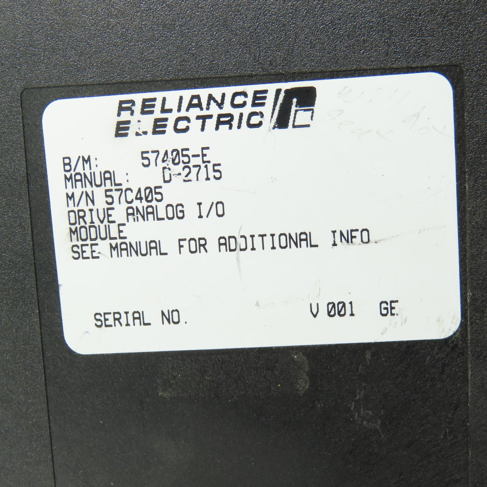 Reliance Electric 57405-E Drive Analog I/O Module D-2715