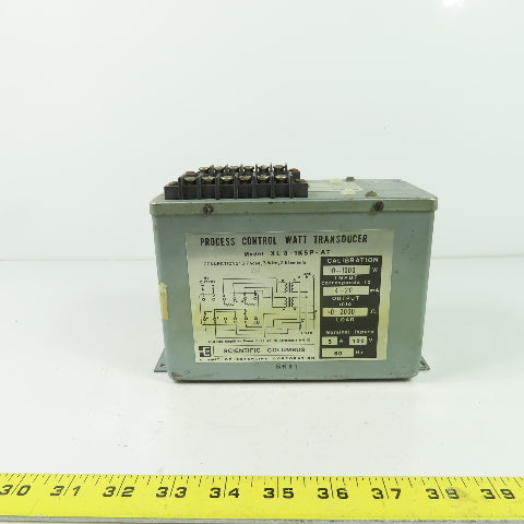 Scientific Columbus XL 3-1K5P-A7 Process Control Watt Transducer 120VAC 5A 60Hz