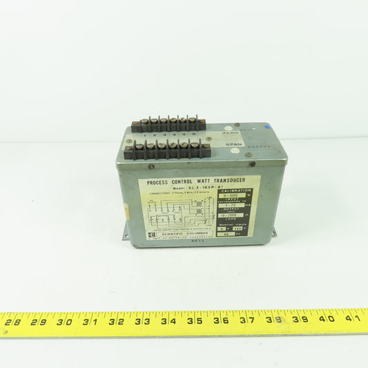 Scientific Columbus XL 3-1K5P-A7 Process Control Watt Transducer 120VAC 5A 60Hz