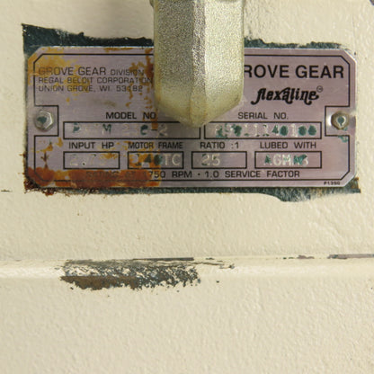 Grove Gear DXTM0230-2 25:1 Ratio Left Hand Gear Reducer 2.75HP 140TC 70RPM