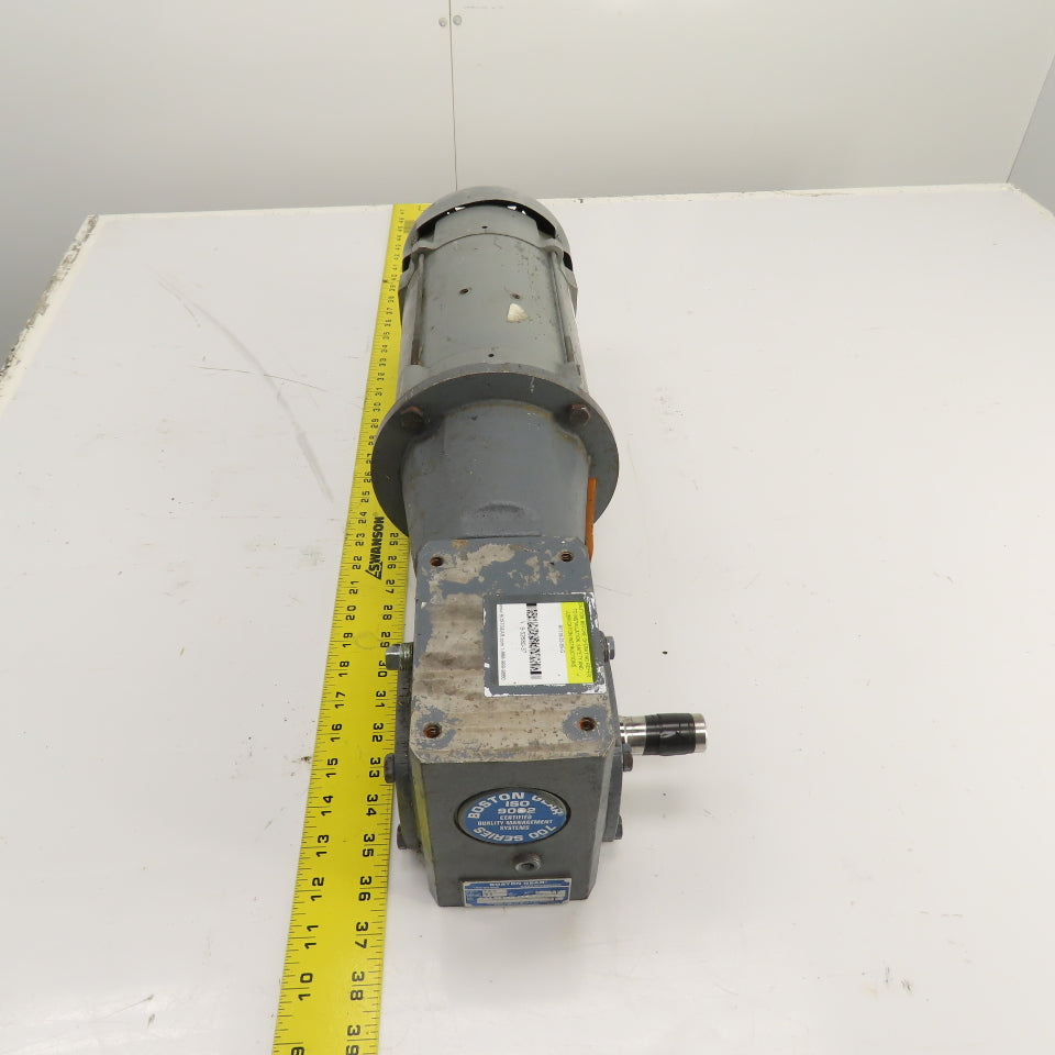 Boston RF718-25-B5-6 25:1 Ratio Left Hand Gear Reducer 3/4HP 70RPM 90VDC