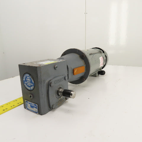 Boston RF718-25-B5-6 25:1 Ratio Left Hand Gear Reducer 3/4HP 70RPM 90VDC