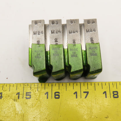 Quality Chaser Company M24 x 2.0 Regular 1-1/2KD 15 Hook Thread Chaser 45° Set/4
