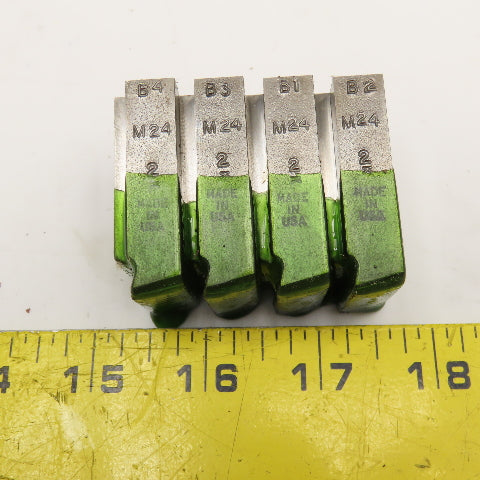 Quality Chaser Company M24 x 2.0 Regular 1-1/2KD 15 Hook Thread Chaser 45° Set/4