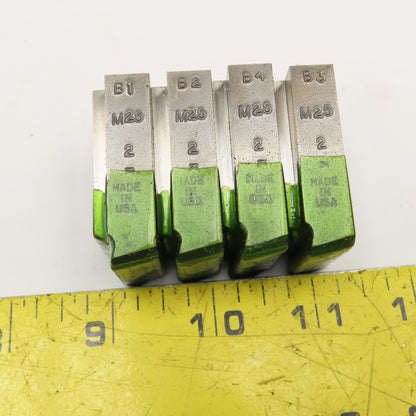 Quality Chaser Company M25 x 2.0 Regular 1-1/2KD 15 Hook Thread Chaser 45° Set/4