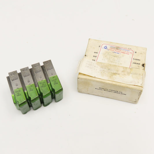 Quality Chaser Company M25 x 2.0 Regular 1-1/2KD 15 Hook Thread Chaser 45° Set/4