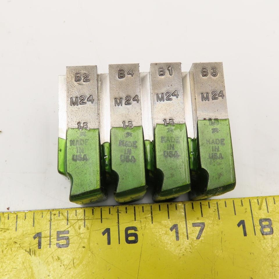 Quality Chaser Company M24 x 1.5 Regular 1-1/2KD 15 Hook Thread Chaser 45° Set/4