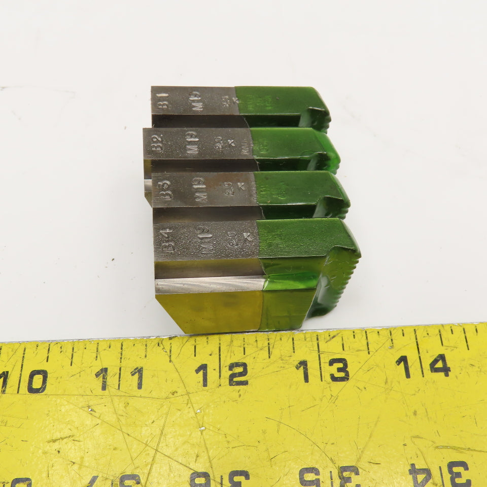 Quality Chaser Company M19 x 2.5 Regular 1-1/2KD 15 Hook Thread Chaser 45° Set/4