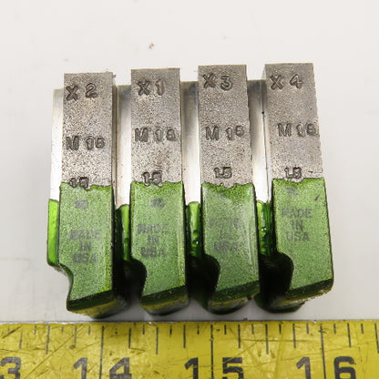 Quality Chaser Company M15 x 1.5 Regular 1-1/2KD 15 Hook Thread Chaser 45° Set/4