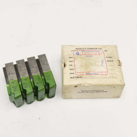Quality Chaser Company M15 x 1.5 Regular 1-1/2KD 15 Hook Thread Chaser 45° Set/4
