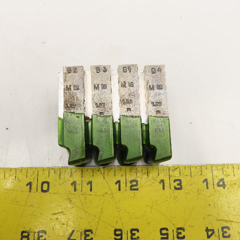 Quality Chaser Company M12 x 1.25 Reg. 1-1/2KD 15 Hook Thread Chaser 45° Set/4