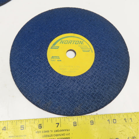 Norton A244-TB25N 8" x 3/32" x 5/8" Cutoff Wheel 7640RPM Lot Of 5