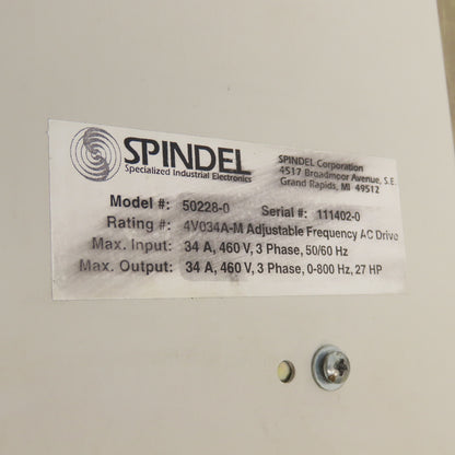 Spindel 50228-0 27Hp Adjustable Frequency AC Drive 4V034A-M 460V 3Ph 34A