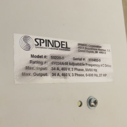 Spindel 50228-0 27Hp Adjustable Frequency AC Drive 4V034A-M 460V 3Ph 34A