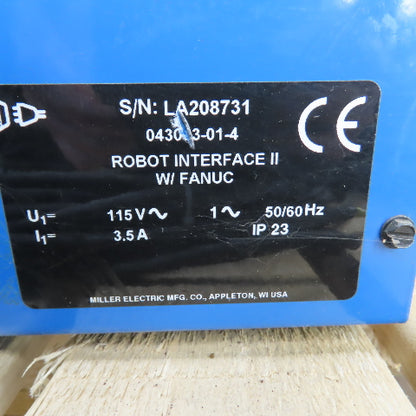 Miller Robotic Interface II Weld Controller 115V 1PH A1D-4 Feeder, Gun & Hoses
