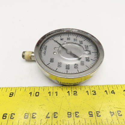 Ashcroft 0-600 PSI Glycerin Filled Pressure Gauge 1/4" NPT Bottom Port 4" Dial