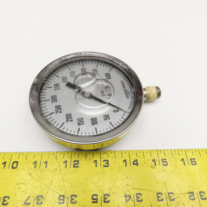 Ashcroft 0-600 PSI Glycerin Filled Pressure Gauge 1/4" NPT Bottom Port 4" Dial