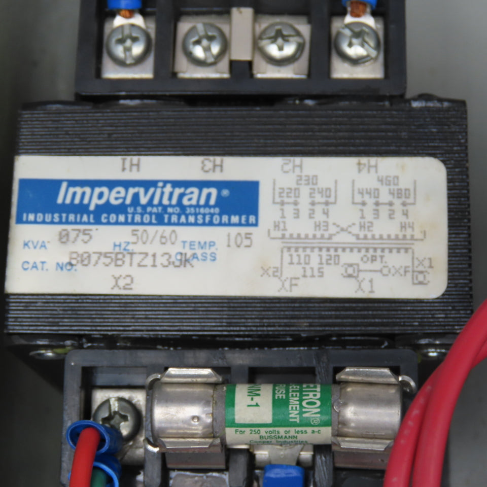 509-B0D 27A Size 1 600V Motor Starter 120V Coil Furnas Hazardous Location Box