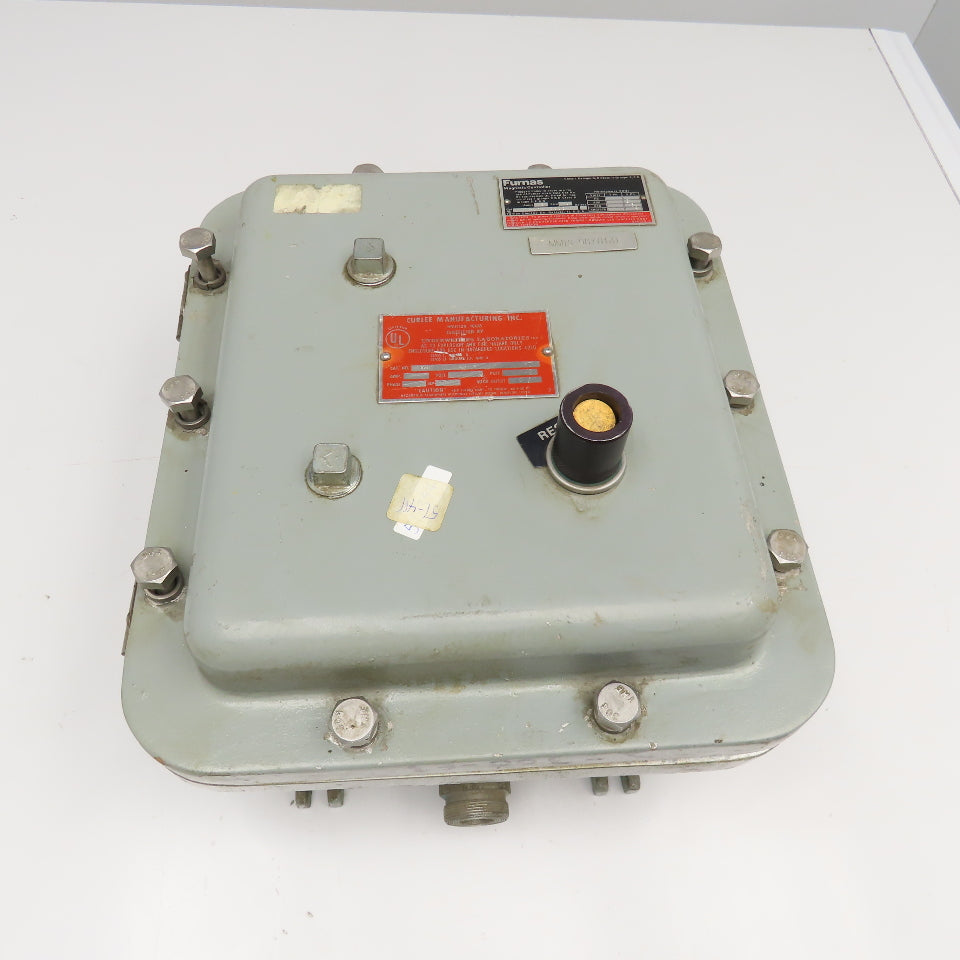 509-B0D 27A Size 1 600V Motor Starter 120V Coil Furnas Hazardous Location Box